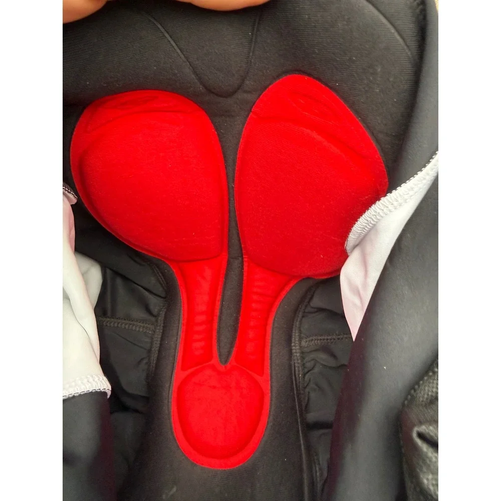 Specialized SBCU Men's Large Cycling Bib Shorts Black Red Padded 80/20 Spandex